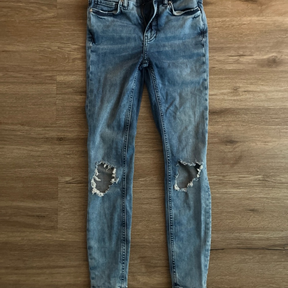 Free People Distressed Blue Women's Jeans